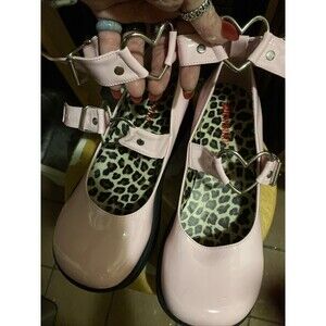 Punk Platform 90s Grunge Mary Janes Flats Sprite Demonia Size 11!